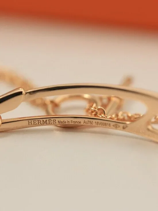 H's Rose Gold Diamond MM Chaine d'Ancre Punk Bracelet - Picture 8 of 9